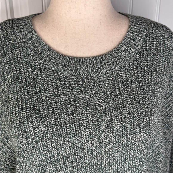 Lou & Grey Marled Drawstring Hem Sweater Womens  L Green NWT - Picture 2 of 12